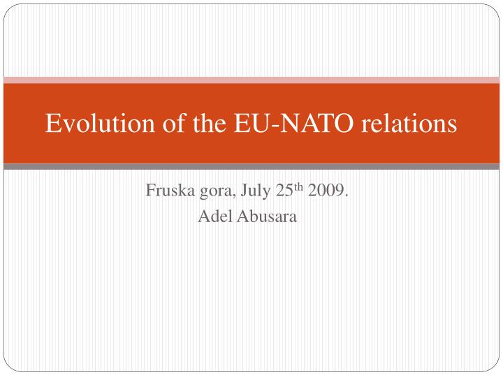 evolution of the eu nato relations