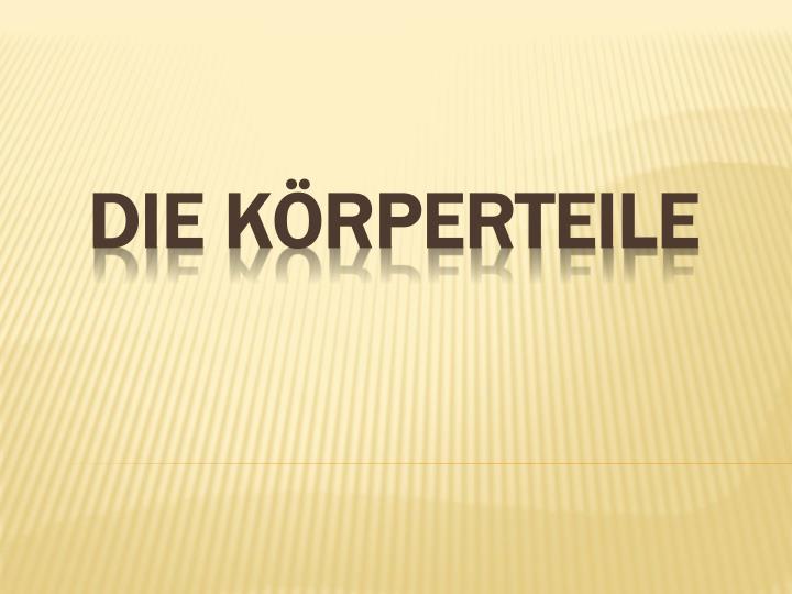 die k rperteile