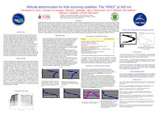 Attitude determination for limb-scanning satellites: The &quot;KNEE&quot; at 305 nm