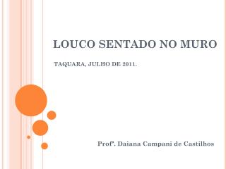 louco sentado no muro