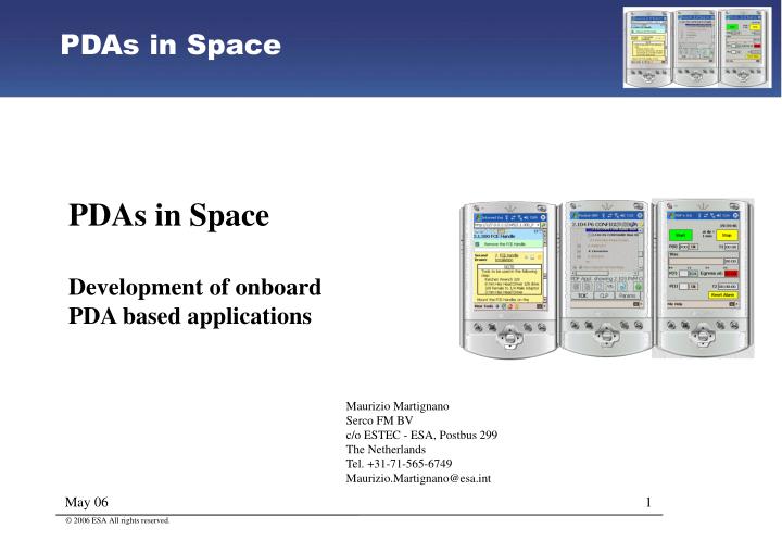pdas in space