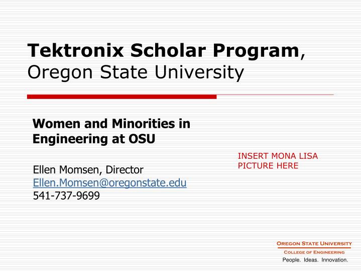 tektronix scholar program oregon state university