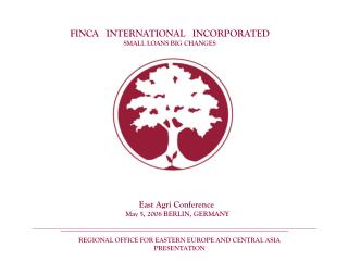 FINCA INTERNATIONAL INCORPORATED SMALL LOANS BIG CHANGES