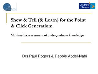 Drs Paul Rogers &amp; Debbie Abdel-Nabi