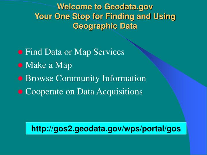 welcome to geodata gov your one stop for finding and using geographic data