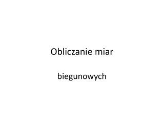 obliczanie miar