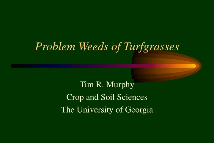 problem weeds of turfgrasses