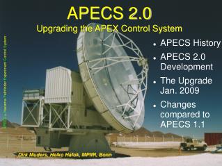 APECS 2.0 Upgrading the APEX Control System
