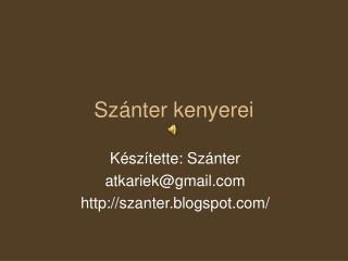 sz nter kenyerei