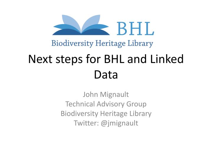 next steps for bhl and linked data