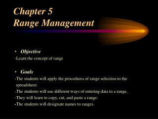 Chapter 5 Range Management