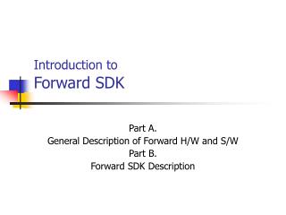 Introduction to Forward SDK