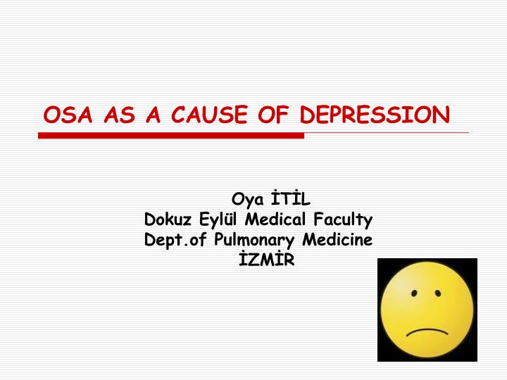 osa as a cause of depression