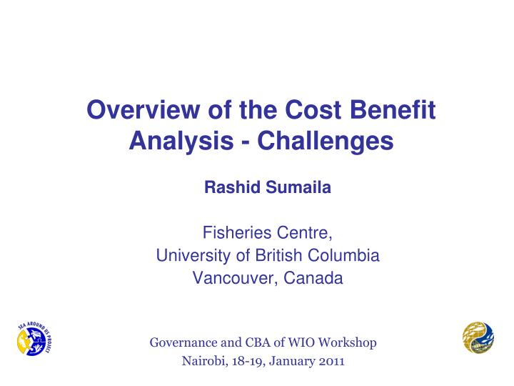 overview of the cost benefit analysis challenges