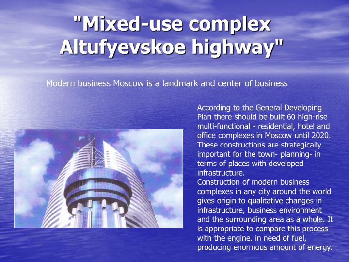 mixed use complex altufyevskoe highway