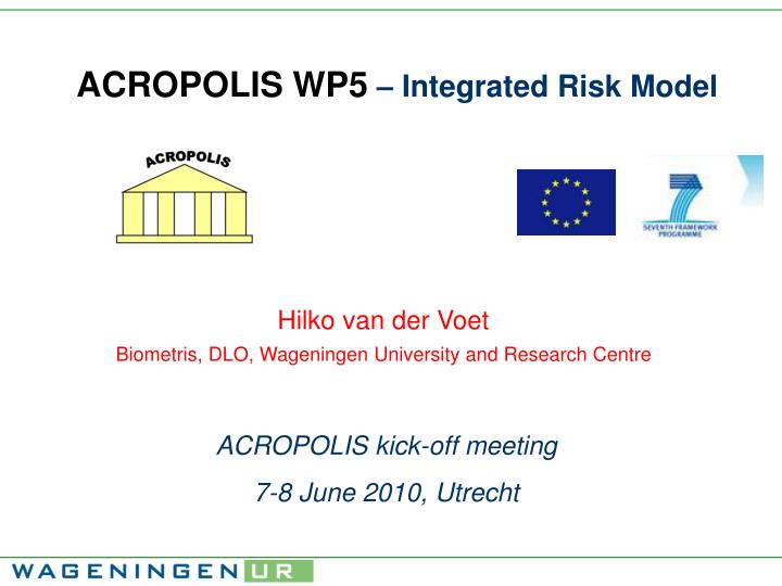 acropolis wp5 integrated risk model