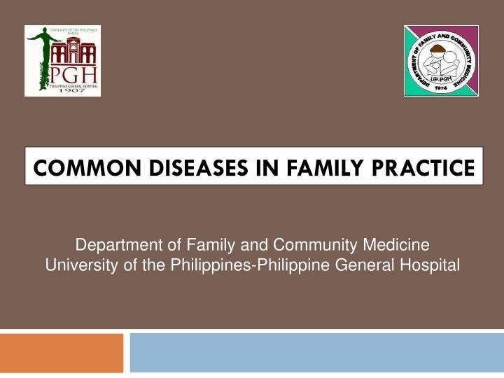 common diseases in family practice