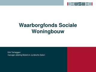waarborgfonds sociale woningbouw