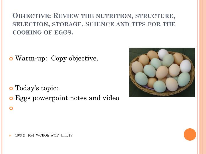 objective review the nutrition structure selection storage science and tips for the cooking of eggs