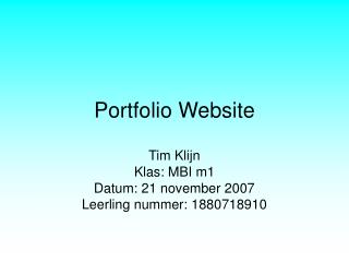 portfolio website
