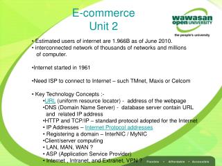 E-commerce Unit 2
