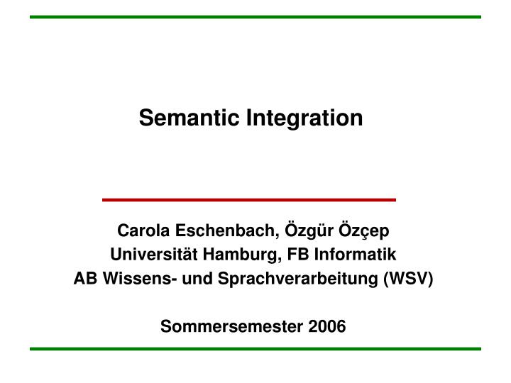 semantic integration