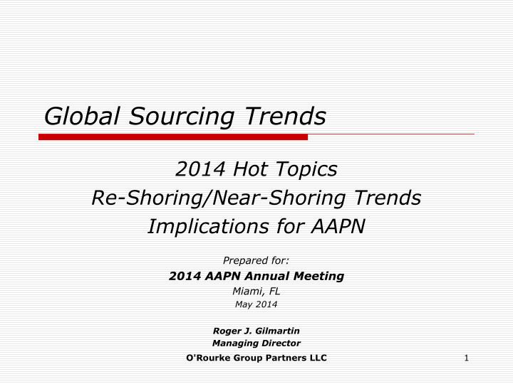 global sourcing trends