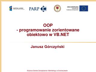 oop programowanie zorientowane obiektowo w vb net