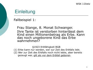 einleitung