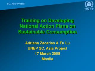 Training on Developing National Action Plans on Sustainable Consumption