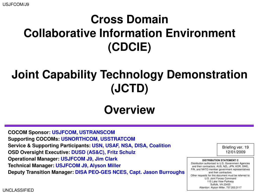 PPT - Cross Domain Collaborative Information Environment (CDCIE ...