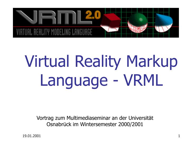 virtual reality markup language vrml