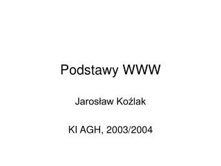 podstawy www