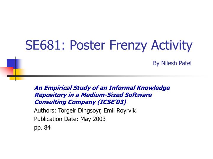 se681 poster frenzy activity by nilesh patel