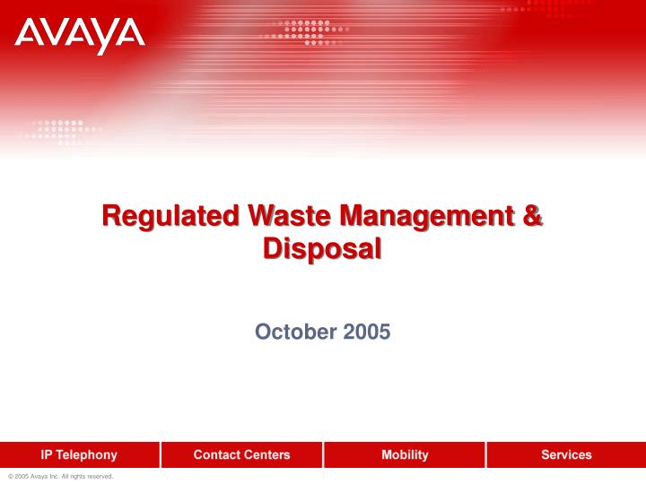 regulated waste management disposal