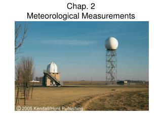 Chap. 2 Meteorological Measurements