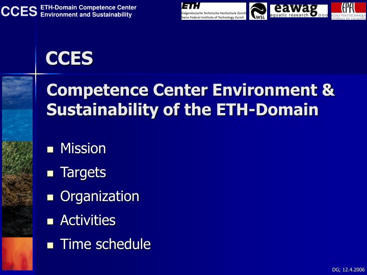 competence center environment sustainability of the eth domain