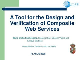 A Tool for the Design and Verification of Composite Web Services