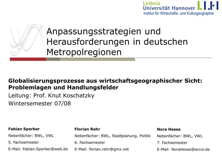 anpassungsstrategien und herausforderungen in deutschen metropolregionen