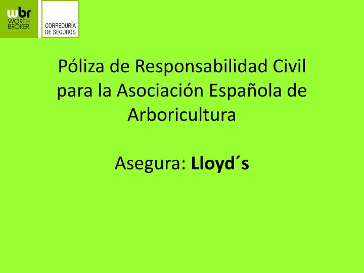 p liza de responsabilidad civil para la asociaci n espa ola de arboricultura asegura lloyd s