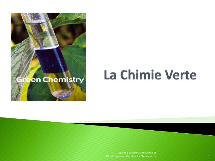 la chimie verte