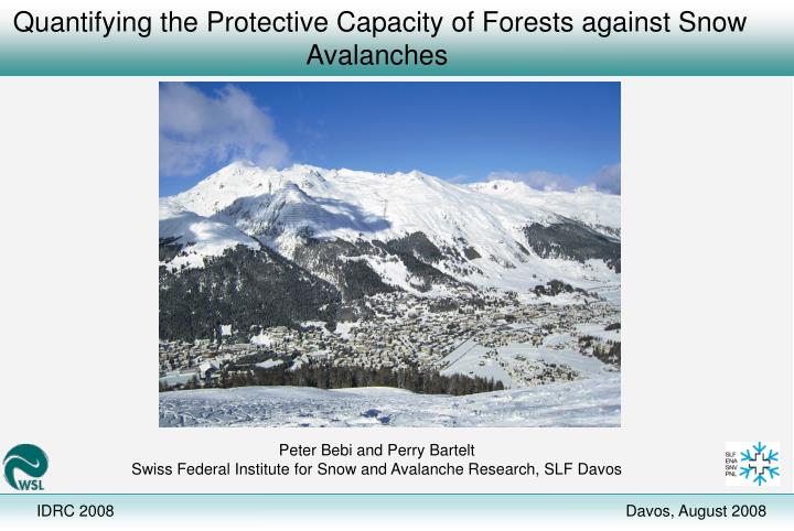 quantifying the protective capacity of forests against snow avalanches