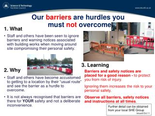 Our barriers are hurdles you must not overcome