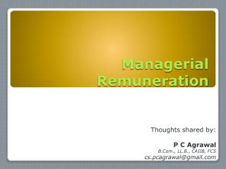 Managerial Remuneration