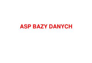asp bazy danych