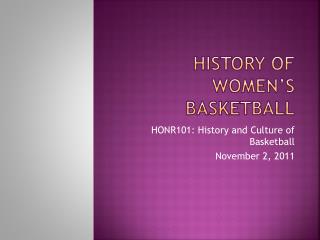 History of women’s basketball