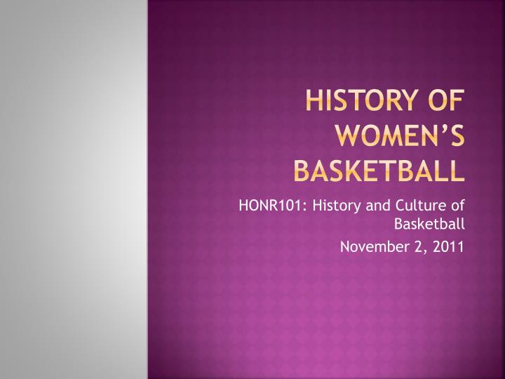 history of women s basketball