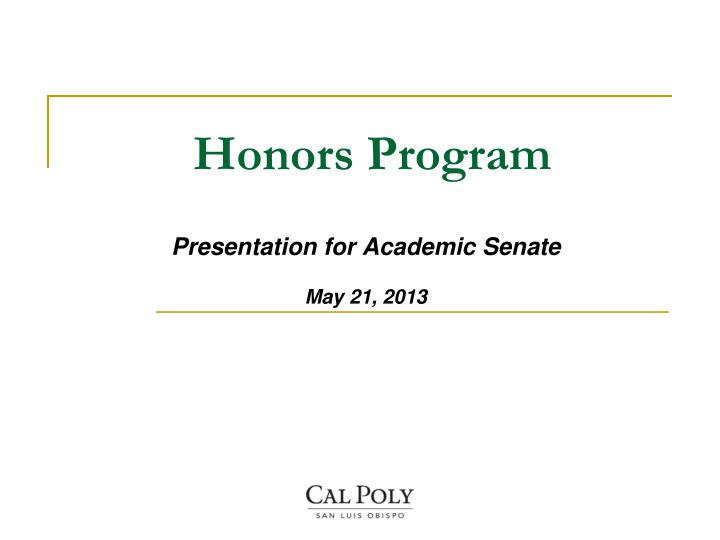 honors program