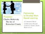 Partnership to Develop Work Based Learning - slide 1