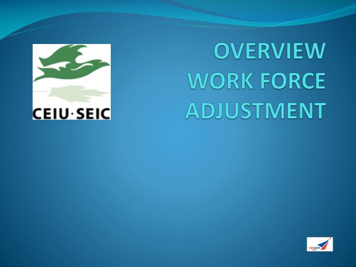 overview work force adjustment
